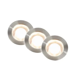 LED-Einbauspot 3912032 IP67 12V 3x-Starterset Ø3cm Edelstahl