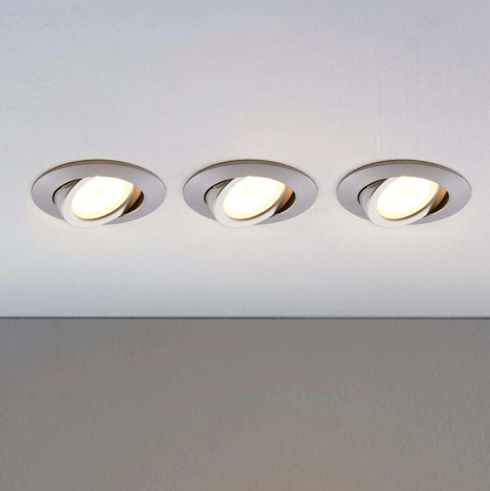 LED-Einbaustrahler Andrej, rund, alu, 3er-Set