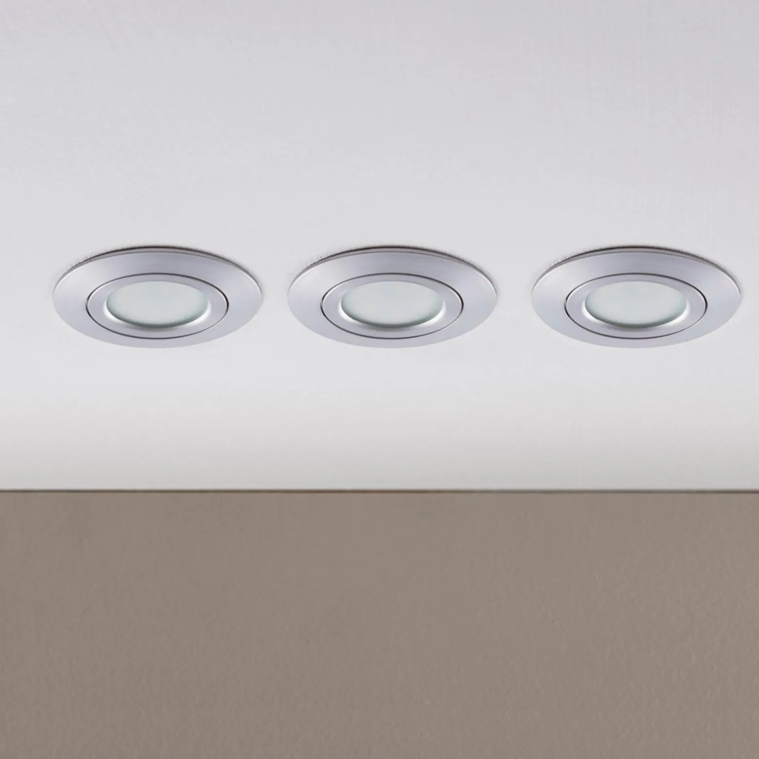 LED-Einbaustrahler Andrej, rund, alu, 3er-Set