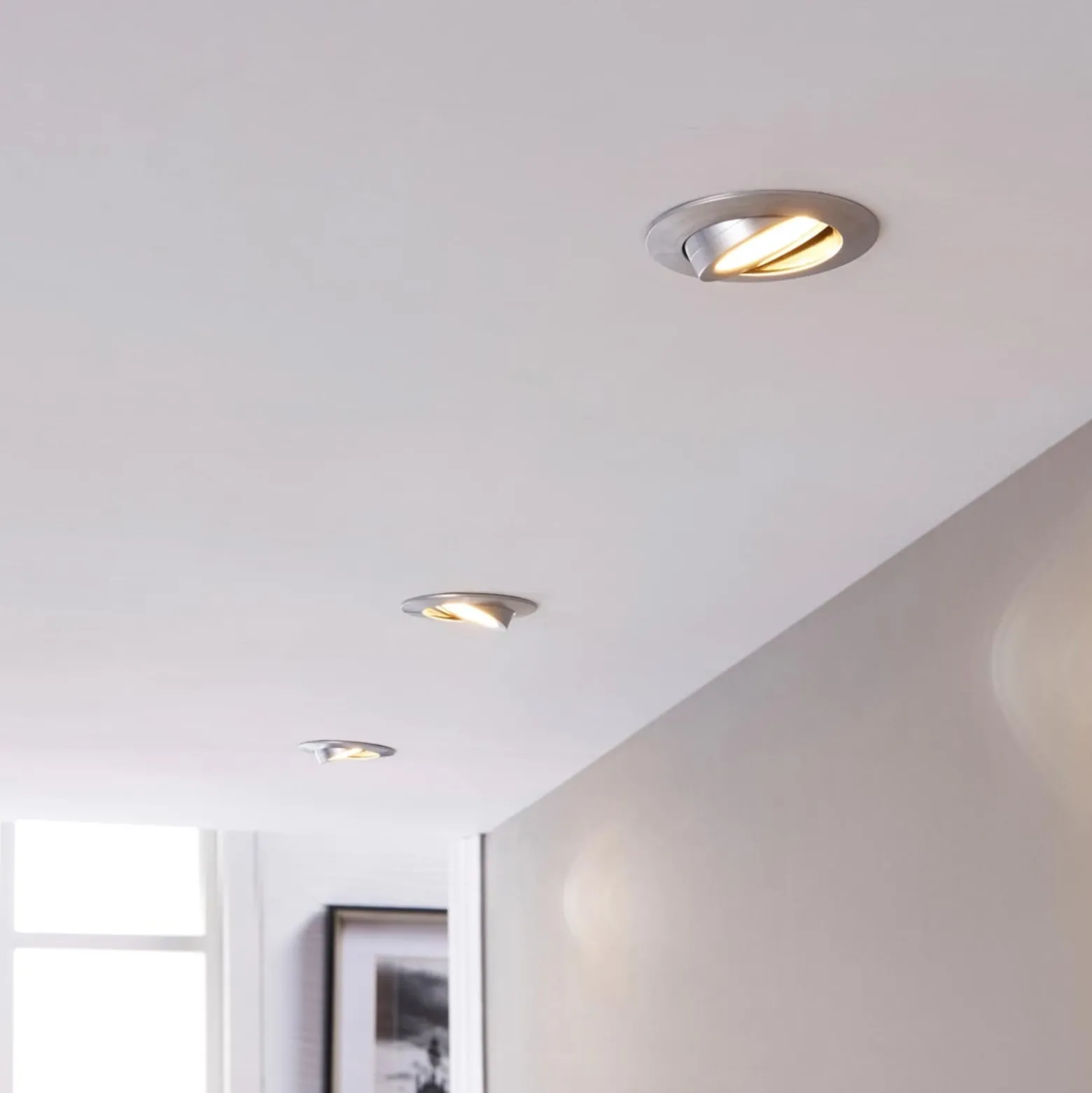 LED-Einbaustrahler Andrej, rund, alu, 3er-Set