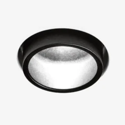 LED-Einbaustrahler Rhodia, schwarz, Gips, Ø 10 cm
