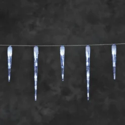 LED Eiszapfen Lichtvorhang mit 32 Zapfen 7,75m