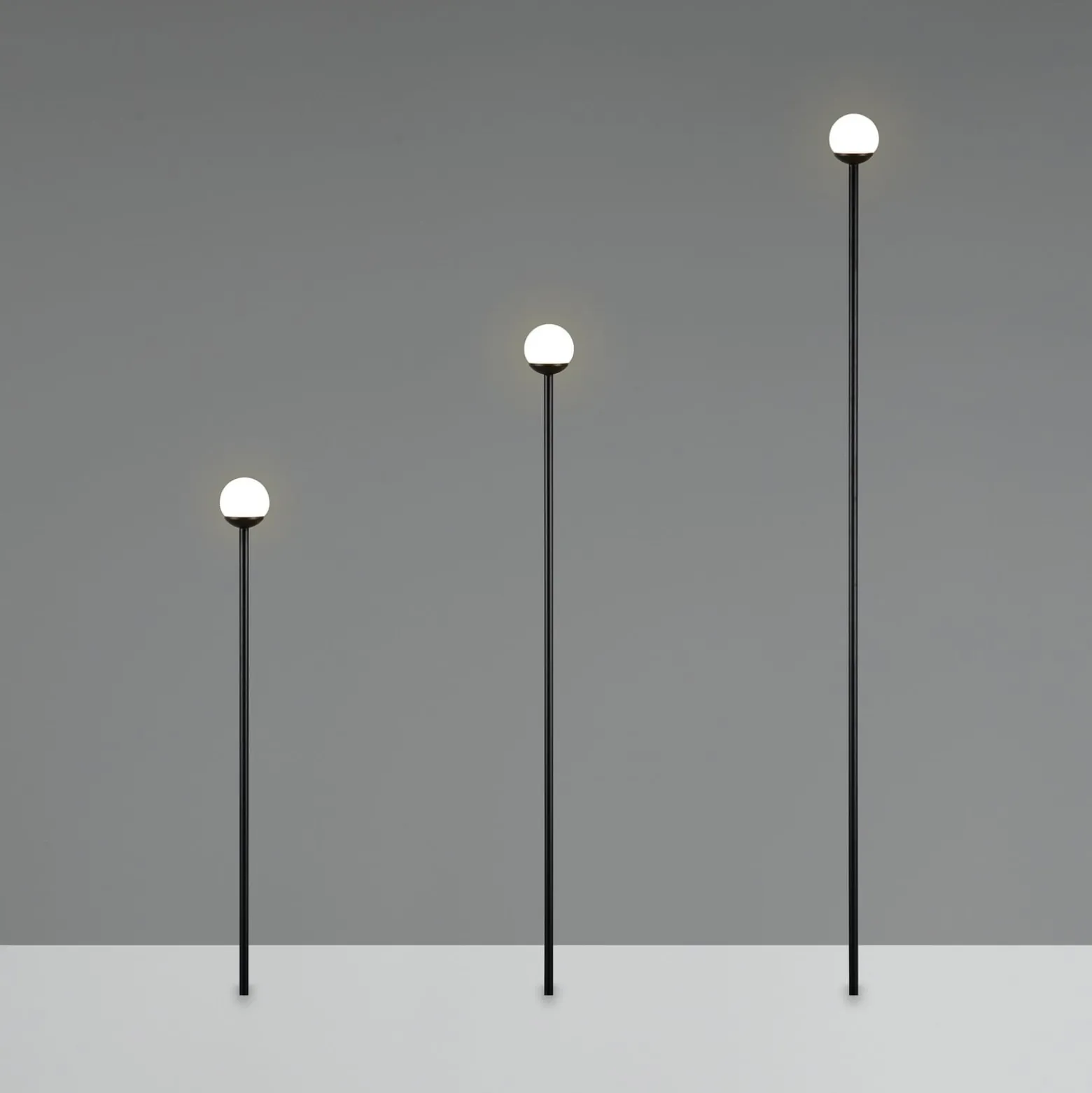 LED-Erdspießleuchte SCOOP, schwarz, 3-flammig, IP44, Stecker
