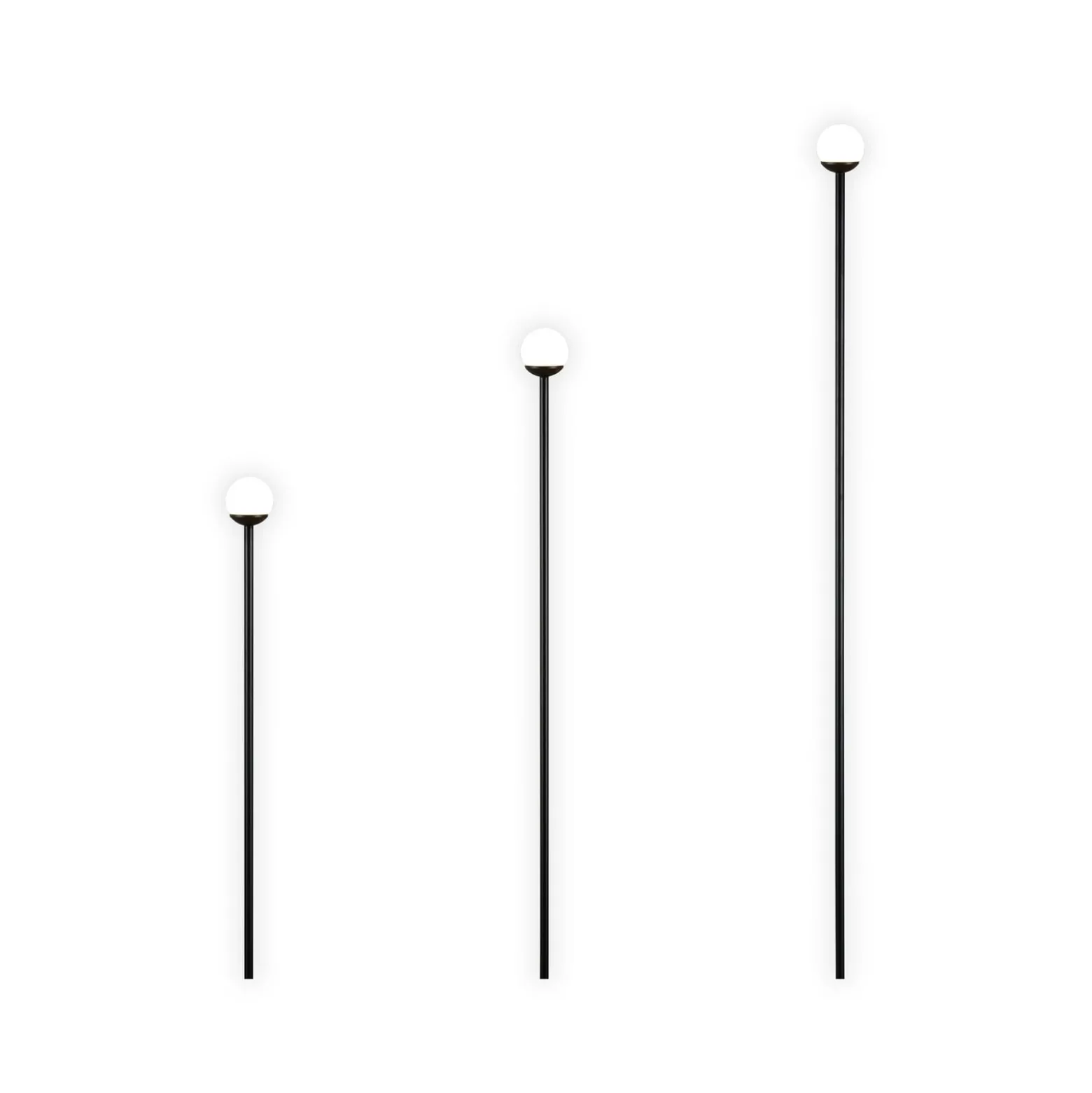 LED-Erdspießleuchte SCOOP, schwarz, 3-flammig, IP44, Stecker