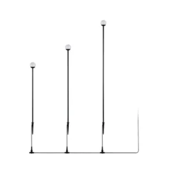 LED-Erdspießleuchte SCOOP, schwarz, 3-flammig, IP44, Stecker