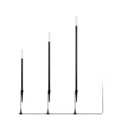 LED-Erdspießleuchte STICK, schwarz, 3-flammig, IP44, Stecker