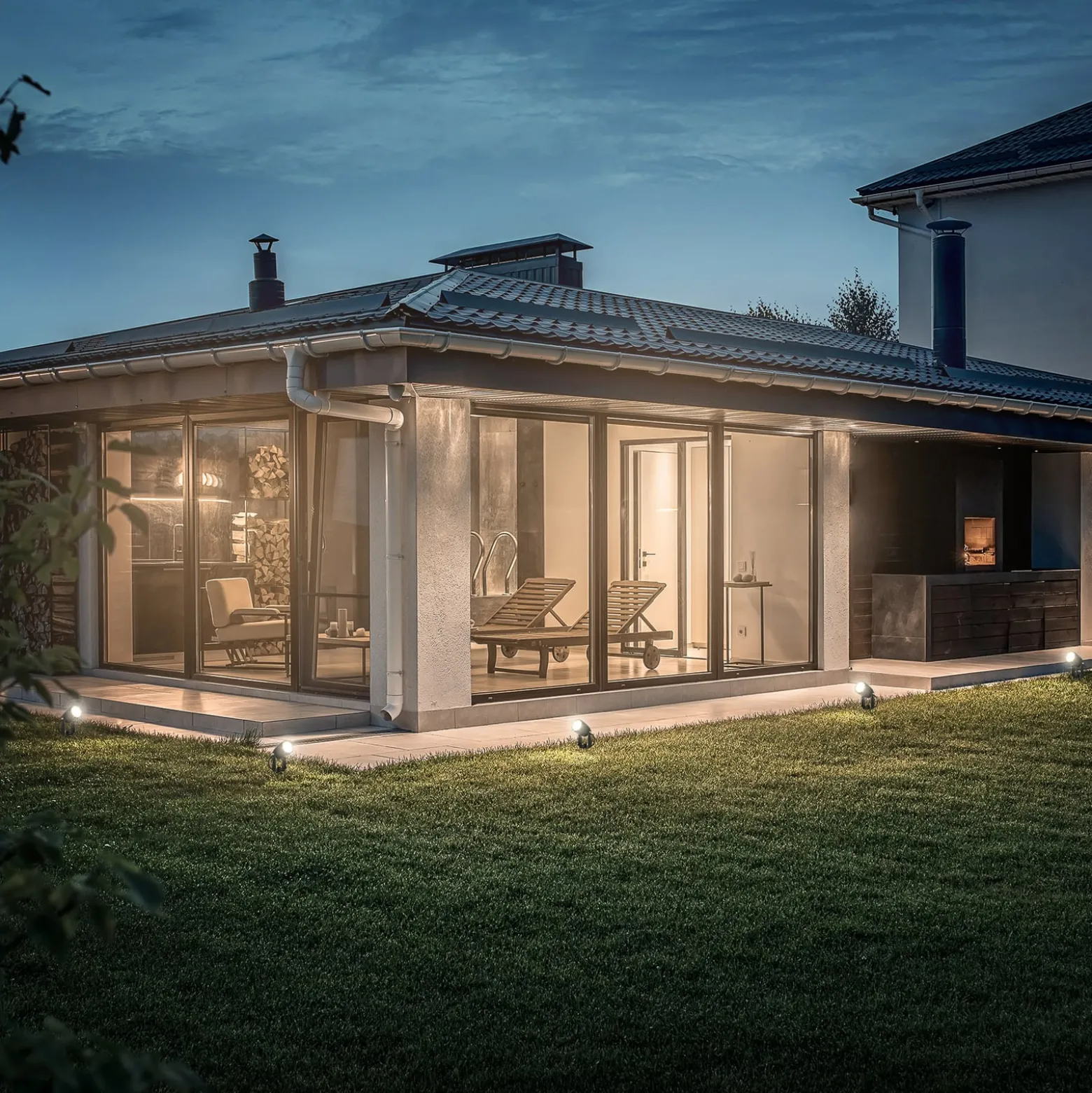 LED-Erdspießspot 3928035 12 V 3x-Erweiterung schwarz Ø 4 cm