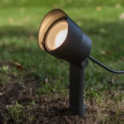 LED-Erdspießstrahler EXPLORER, dunkelgrau, Ø 9 cm, IP54