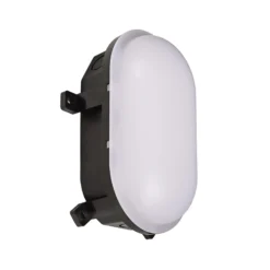 LED-Feuchtraumleuchte Sotano, schwarz, DIP-Schalter