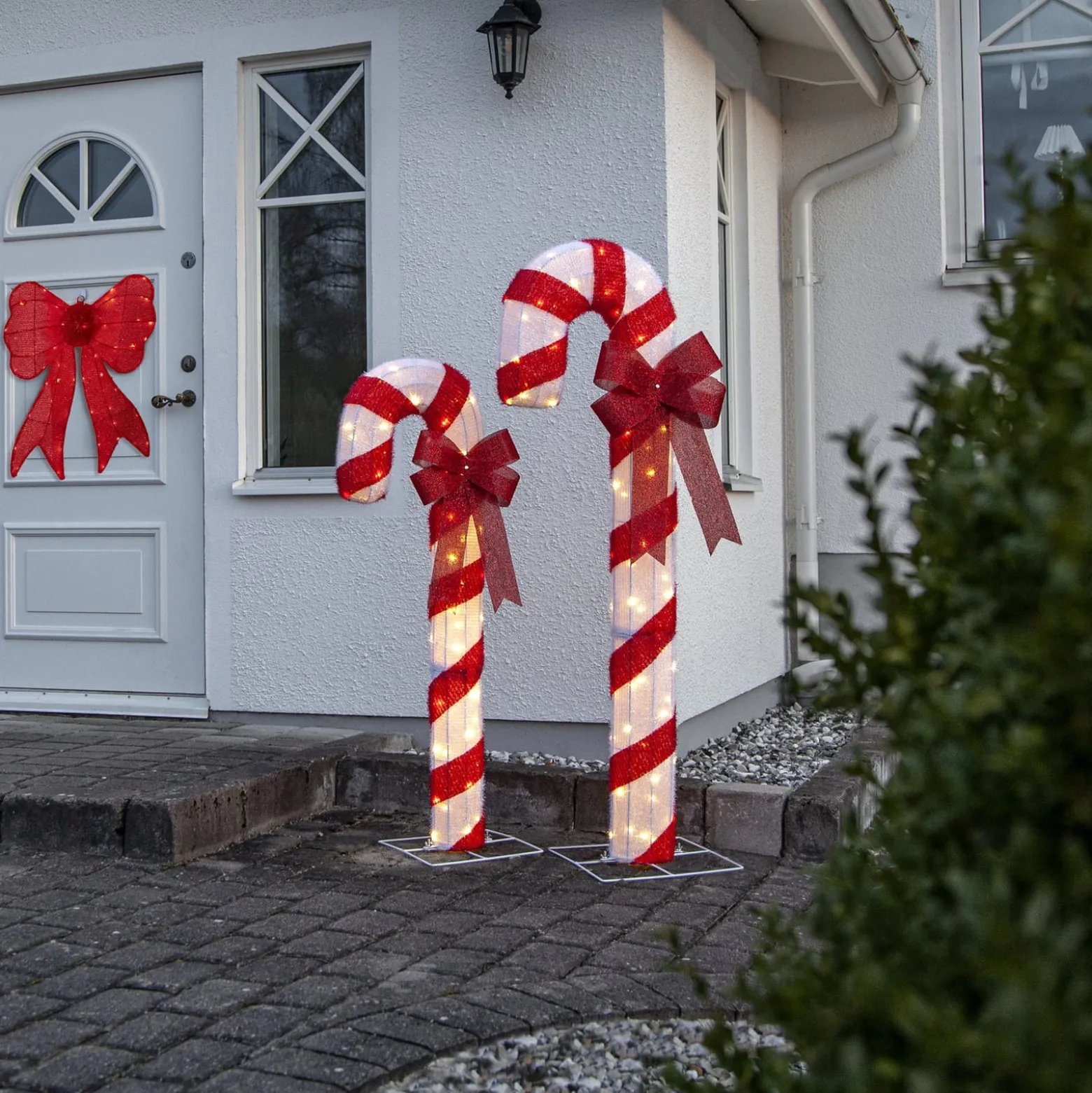 LED-Figur Candycane, rot-weiß, Höhe 120 cm, Kunststoff, IP44