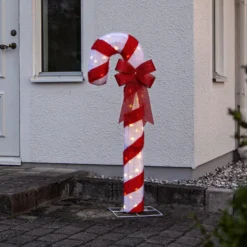LED-Figur Candycane, rot-weiß, Höhe 120 cm, Kunststoff, IP44