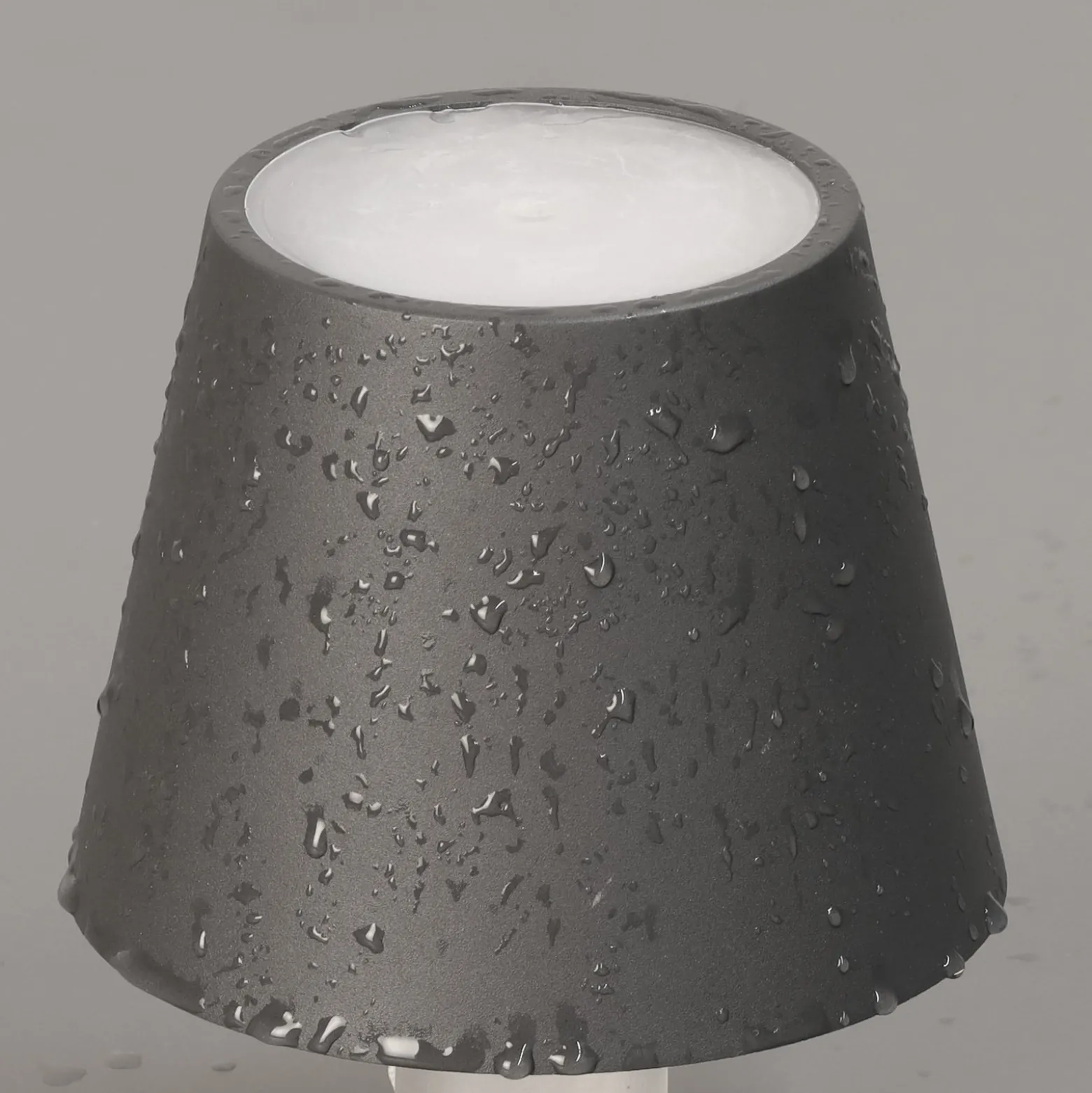 LED-Flaschenlampe Fiocco, sandgrau, CCT, IP54, dimmbar