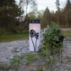 LED-Grablicht Dandelion, 21 cm weiß/schwarz Plastik Batterie
