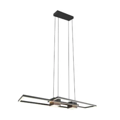 LED-Hängelampe Albany, schwarz, 100 x 28 cm, Alu CCT dimmbar