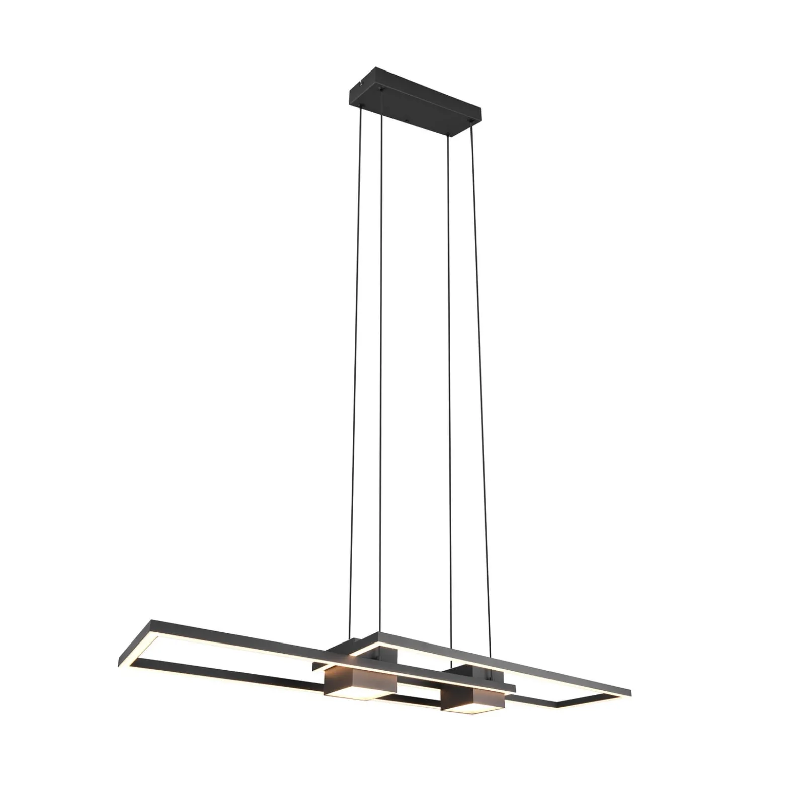 LED-Hängelampe Albany, schwarz, 100 x 28 cm, Alu CCT dimmbar