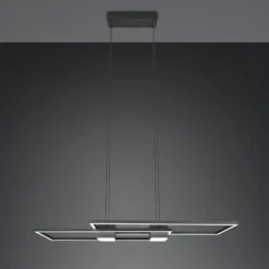 LED-Hängelampe Albany, schwarz, 100 x 28 cm, Alu CCT dimmbar