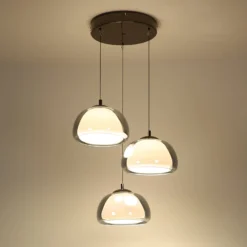 LED-Hängelampe Avila, rauchgrau/schwarz, Glas, CCT, dimmbar