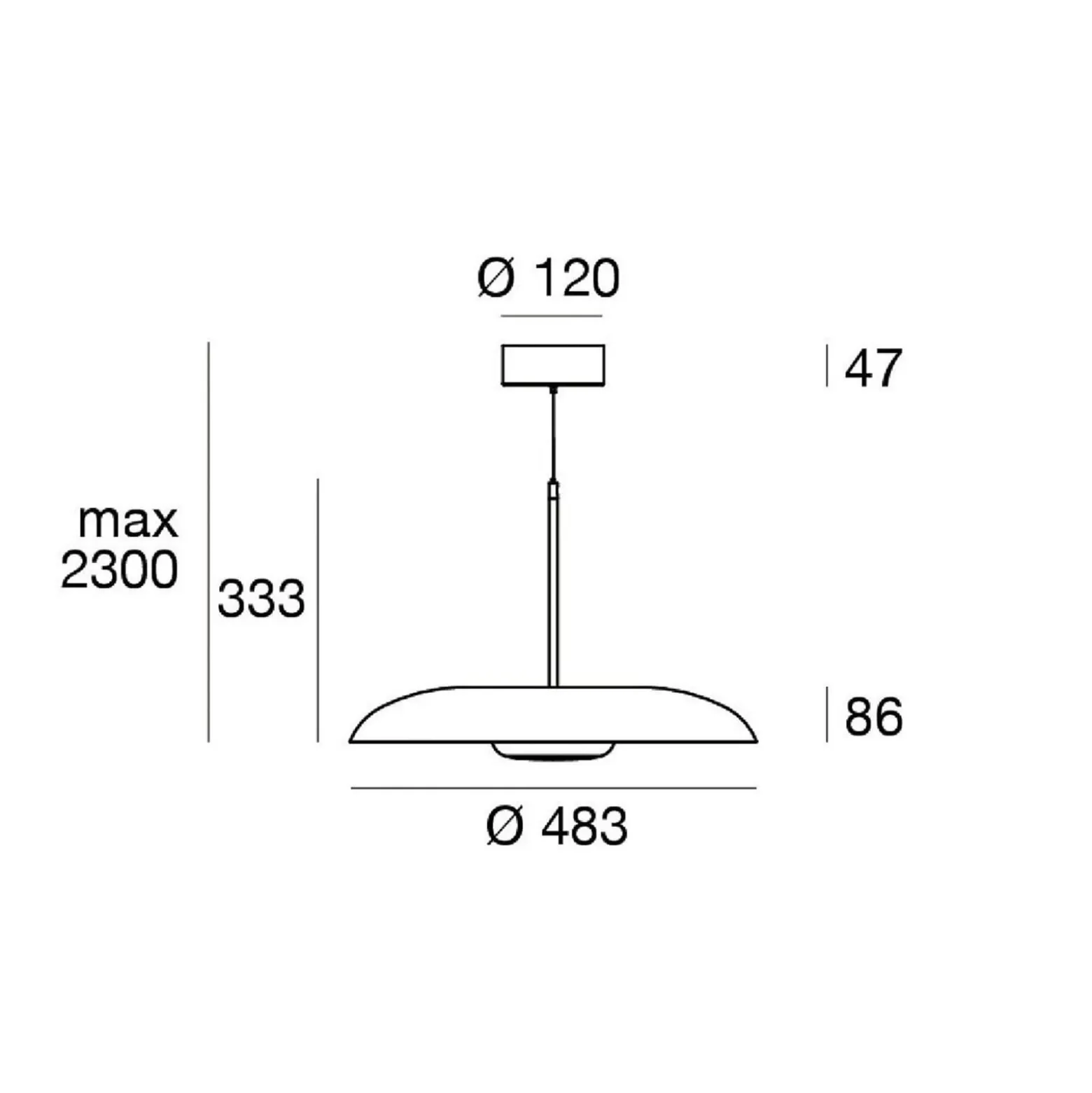 LED-Hängelampe Basin_P, weiß, Metall, Ø 49 cm, IP40