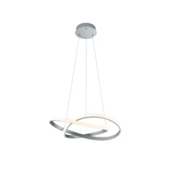 LED-Hängelampe Course, nickel matt, 3.000 K, Ø 60 cm, Metall