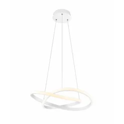 LED-Hängelampe Course, weiß matt, 4.000 K, Ø 60 cm, Metall