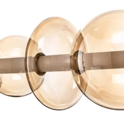 LED-Hängelampe Daphne, Glas amber-transparent, Länge 118 cm