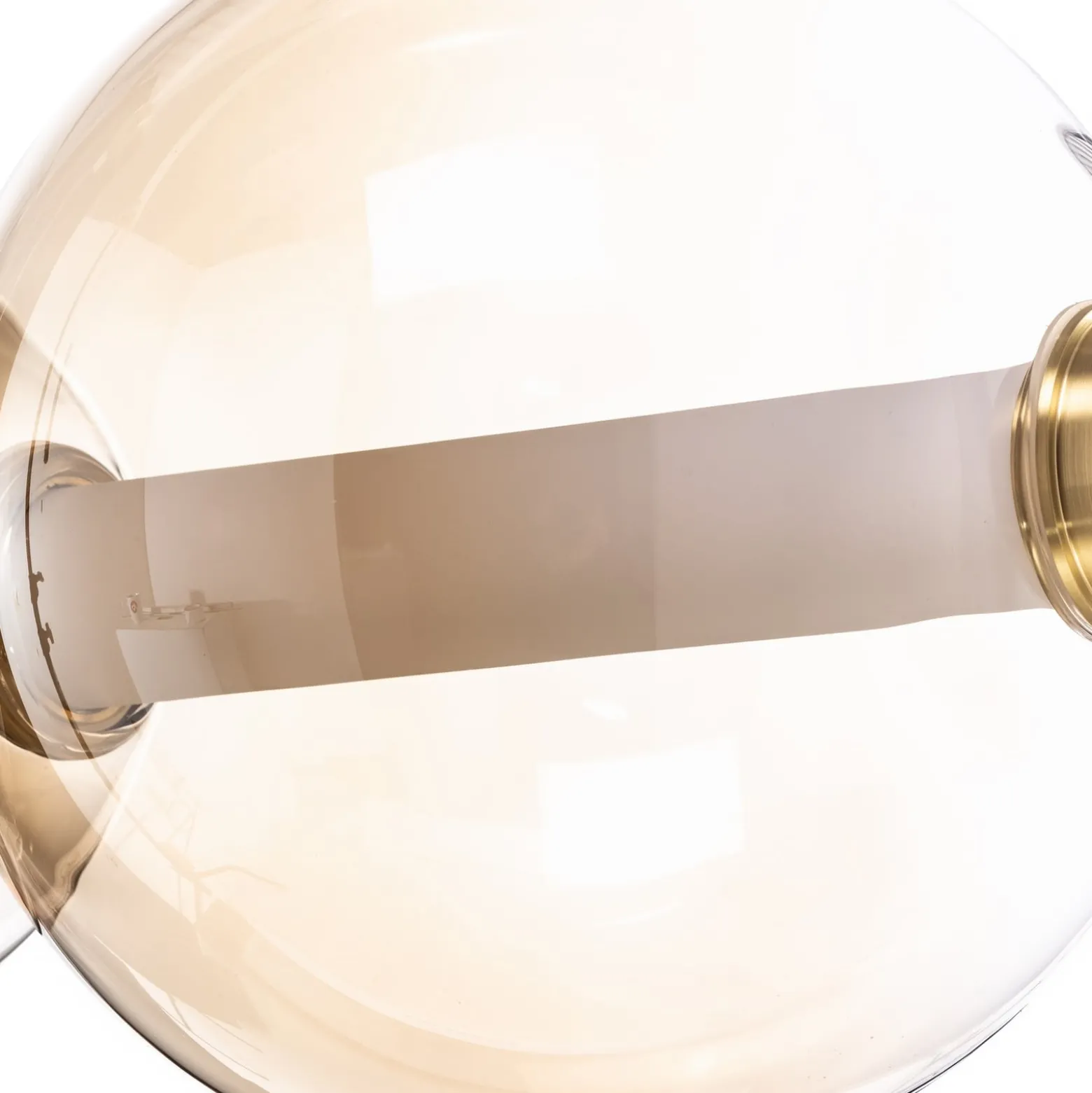 LED-Hängelampe Daphne, Glas amber-transparent, Länge 118 cm