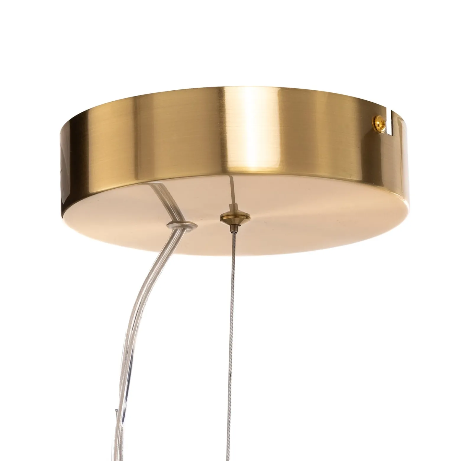 LED-Hängelampe Daphne, Glas amber-transparent, Länge 118 cm