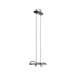 LED-Hängelampe Eunice, Länge 80 cm, schwarz, Metall