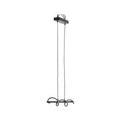 LED-Hängelampe Eunice, Länge 80 cm, schwarz, Metall