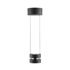 LED-Hängelampe Glow-Sphere, Ø 18 cm, schwarz, Metall