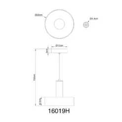 LED-Hängelampe Grant, Ø 22 cm, rauchgrau, Glas