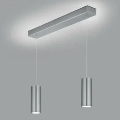 LED-Hängelampe Helli up/down 2-flammig nickel matt