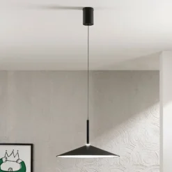 LED-Hängelampe Khan, schwarz, Ø 48 cm, Metall, CCT