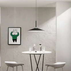LED-Hängelampe Khan, schwarz, Ø 48 cm, Metall, CCT