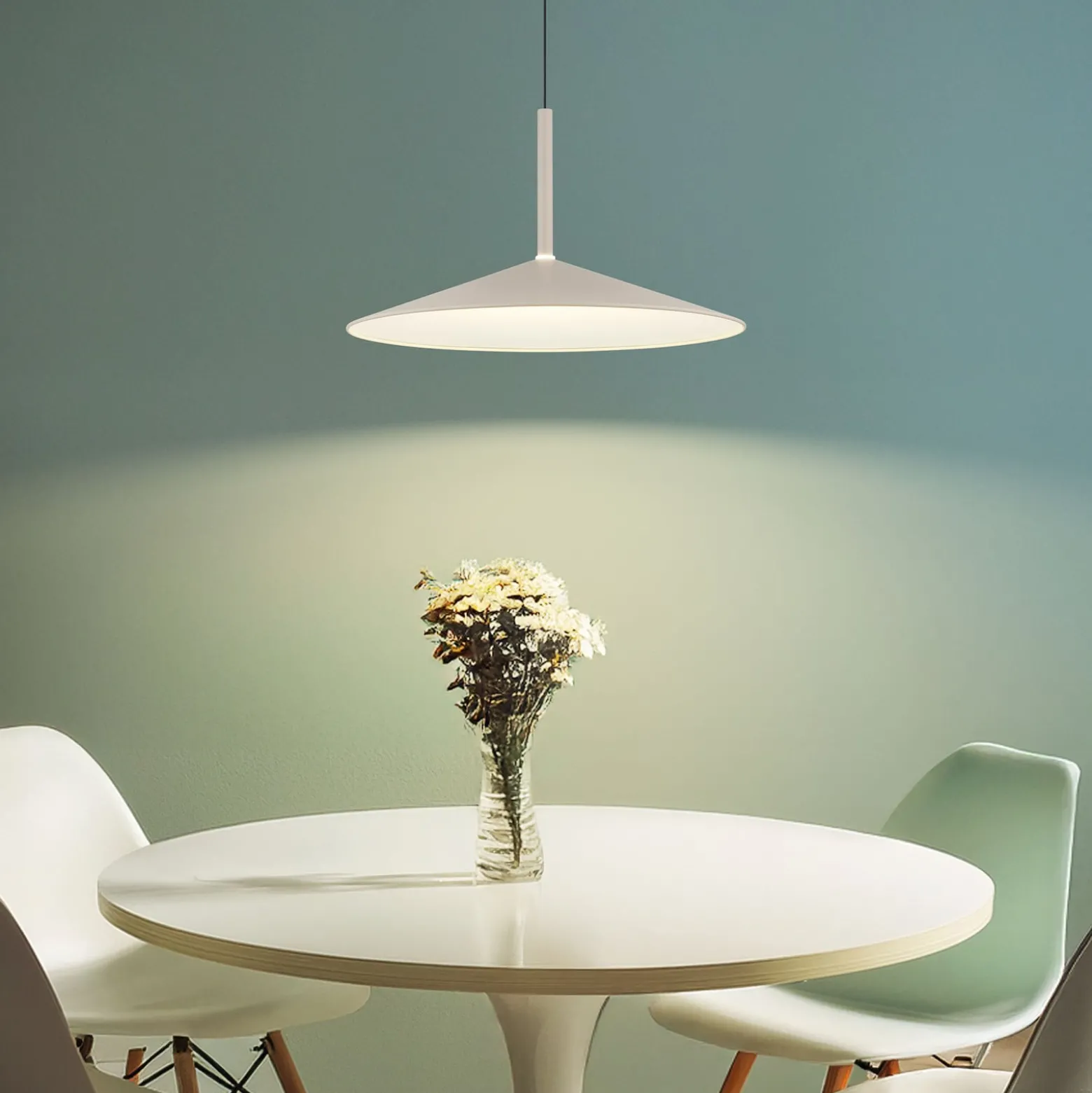 LED-Hängelampe Lampone, sandfarben Ø 47 cm Metall, Soft-Lift