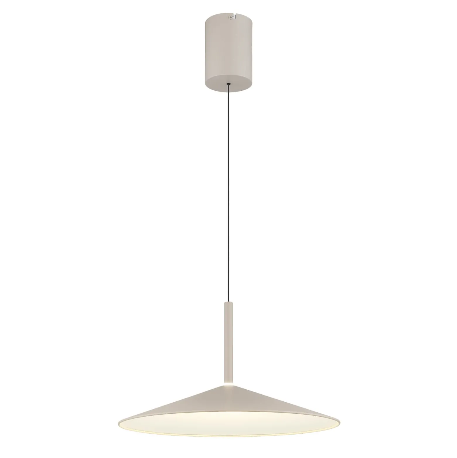 LED-Hängelampe Lampone, sandfarben Ø 47 cm Metall, Soft-Lift