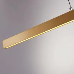 LED-Hängelampe Layla, linear, gold, höhenverstellbar, CCT