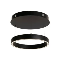 LED-Hängelampe Layla, schwarz, Ø 44 cm CCT, höhenverstellbar