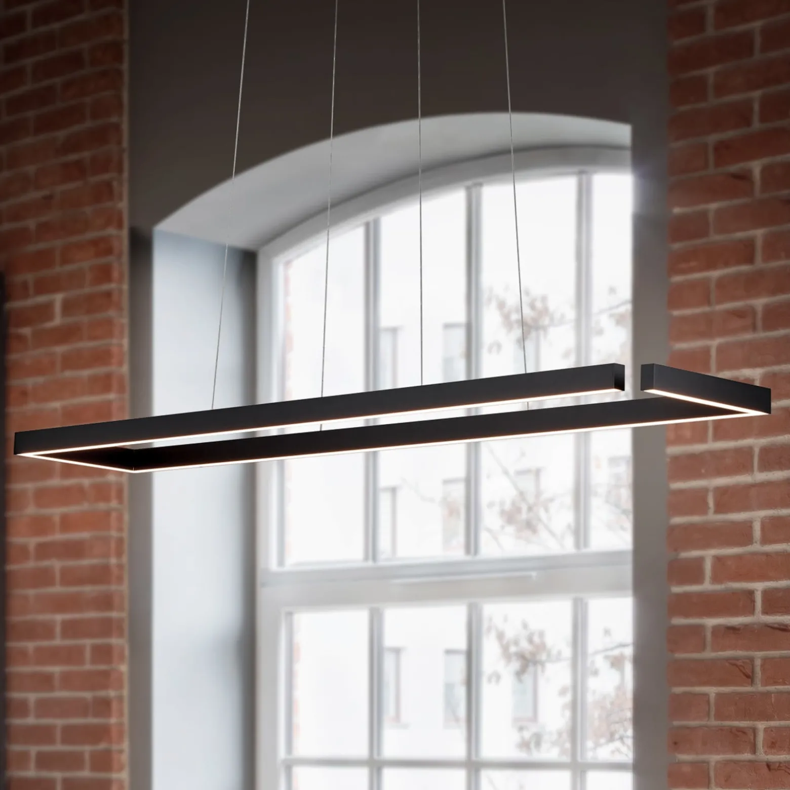 LED-Hängelampe Marisa-100, schwarz matt, 100 x20cm