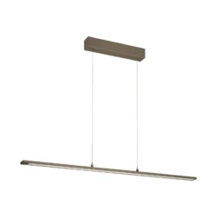 LED-Hängelampe Marlo, greige, Länge 120 cm, CCT, Touchdimmer