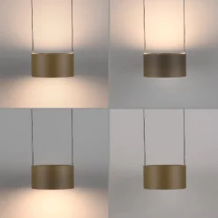 LED-Hängelampe PURE Clipse, bronze, Länge 110 cm, CCT, 6-flg
