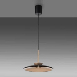 LED-Hängelampe PURE E-Moon bronce, Amberglas (dunkel), Ø50cm