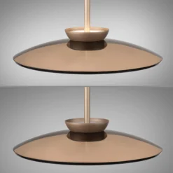 LED-Hängelampe PURE E-Moon bronce, Amberglas (dunkel), Ø50cm