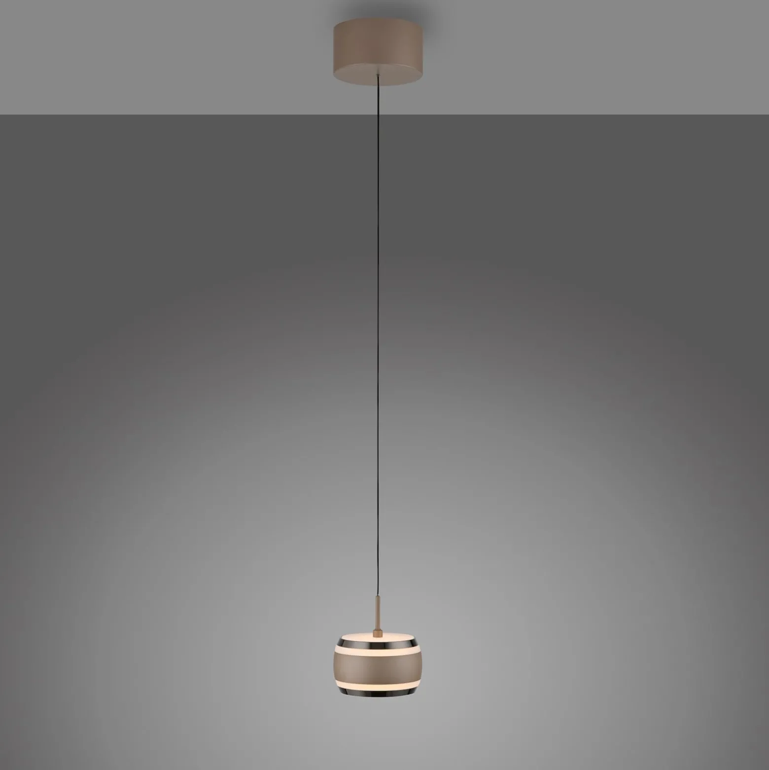 LED-Hängelampe PURE Falling Rings, bronze Ø 13 cm, CCT