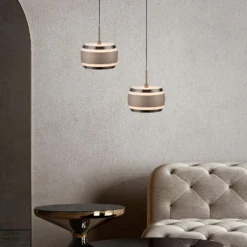 LED-Hängelampe PURE Falling Rings, bronze Ø 13 cm, CCT