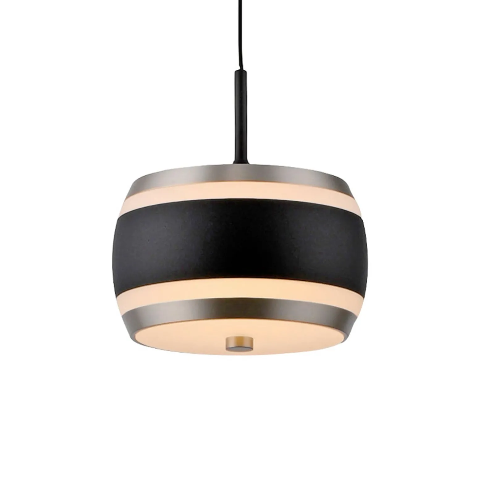 LED-Hängelampe PURE Falling Rings, schwarz, Ø 13 cm, CCT