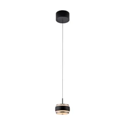 LED-Hängelampe PURE Falling Rings, schwarz, Ø 13 cm, CCT