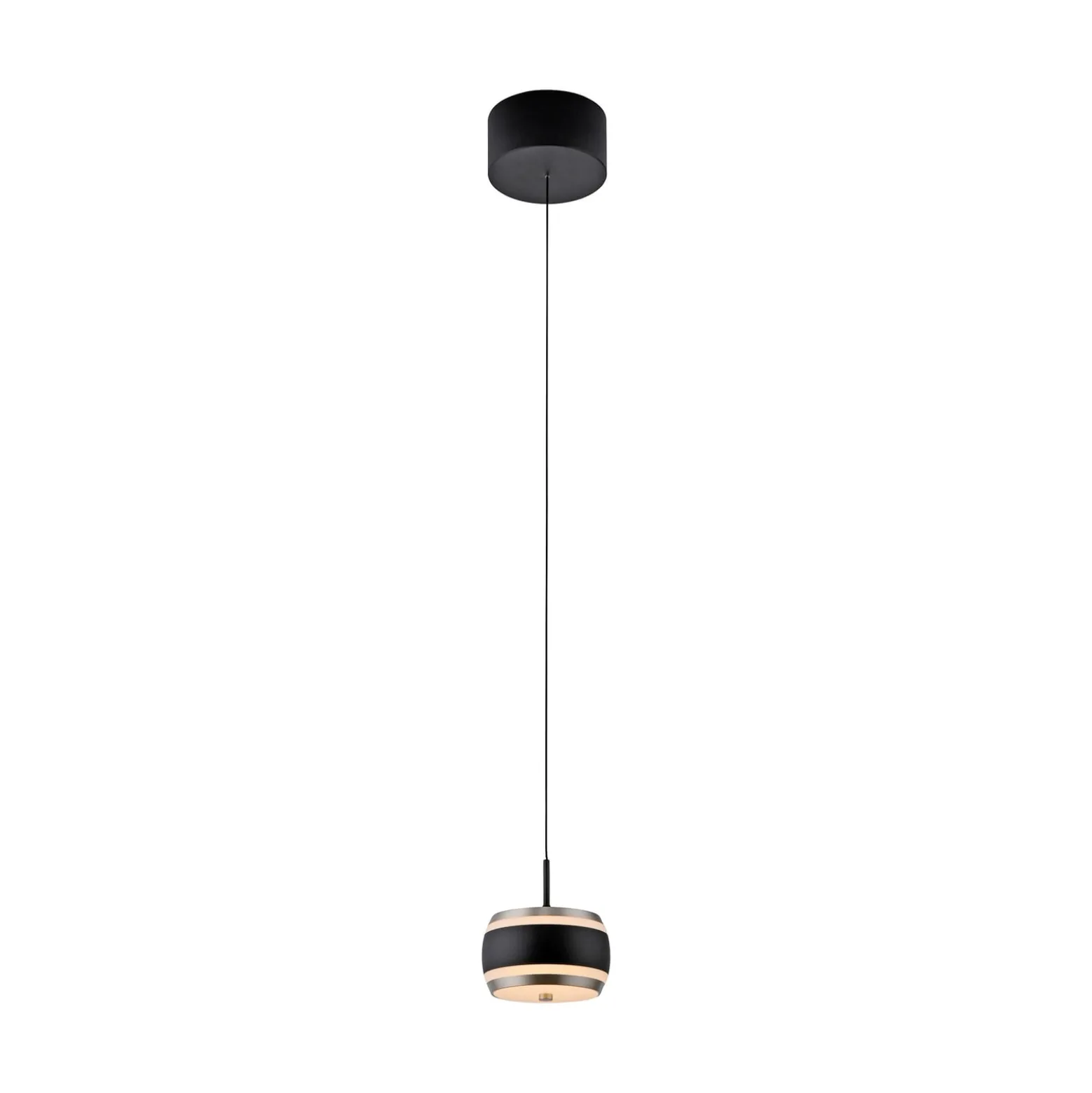 LED-Hängelampe PURE Falling Rings, schwarz, Ø 13 cm, CCT