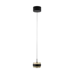 LED-Hängelampe PURE Falling Rings, schwarz, Ø 13 cm, CCT