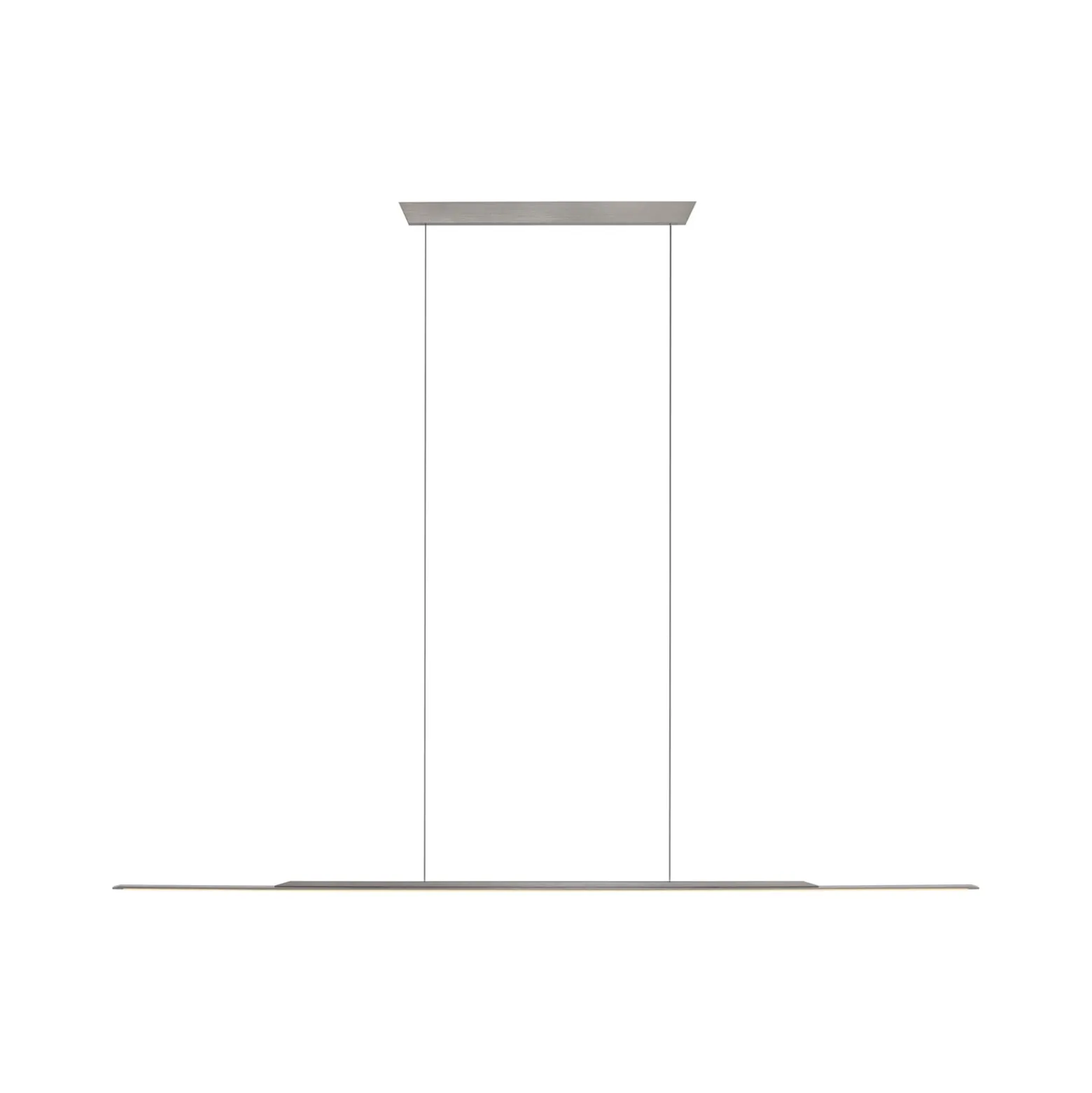 LED-Hängelampe PURE Surface, grau, 125 cm, Aluminium 3.000 K